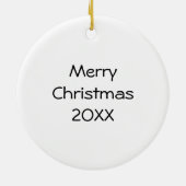 Gepersonaliseerde kerstbekentenis keramisch ornament (Achterkant)