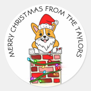 Gepersonaliseerde kerstbekentenis ronde sticker