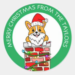 Gepersonaliseerde kerstbekentenis ronde sticker