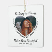 Gepersonaliseerde kerstbeker foto's keramisch ornament (Links)