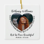 Gepersonaliseerde kerstbeker foto's keramisch ornament (Voorkant)