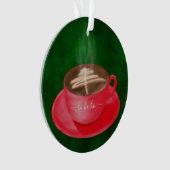 Gepersonaliseerde kerstbekkenkunst ornament (voorkant)