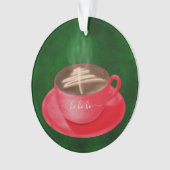 Gepersonaliseerde kerstbekkenkunst ornament (voorkant)