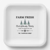 Gepersonaliseerde kerstbomen Boerderij cocktail Bo Papieren Bordje (Voorkant)