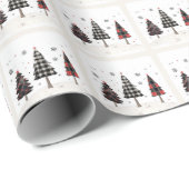 Gepersonaliseerde Kerstbomen Kerst  Cadeaupapier (Rol Hoek)