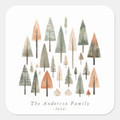 Gepersonaliseerde kerstbomen Sticker (Voorkant)