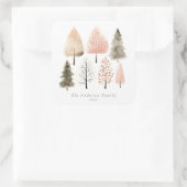 Gepersonaliseerde kerstbomen Sticker (Tas)