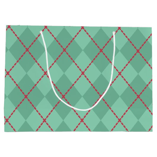 Gepersonaliseerde kerstboog geschenk tas groot cadeauzakje (Achterkant)