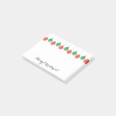 Gepersonaliseerde kerstboom bal lichten post-it® notes (Schuin)