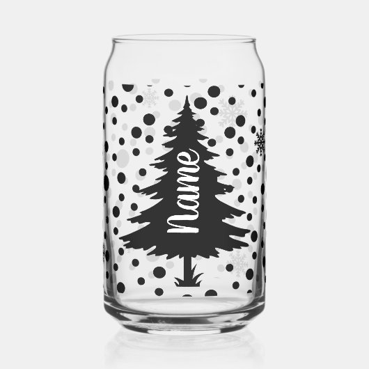 Gepersonaliseerde kerstboom blikvorm glas (Links)