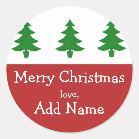 Gepersonaliseerde kerstboom cadeau Sticker (Voorkant)