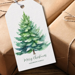 Gepersonaliseerde kerstboom cadeaulabel