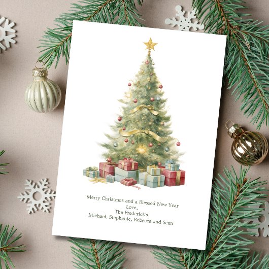 Gepersonaliseerde Kerstboom Cadeaus Kerst Feestdagenkaart