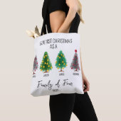 Gepersonaliseerde kerstboom Canvas tas (Dichtbij)