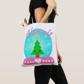 Gepersonaliseerde kerstboom en kunsten tote bag (Dichtbij)