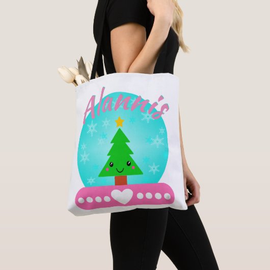 Gepersonaliseerde kerstboom en kunsten tote bag (Dichtbij)