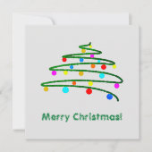 Gepersonaliseerde kerstboom en Ornamenten Tekening Feestdagenkaart (Voorkant)