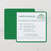 Gepersonaliseerde kerstboom feestuitnodiging kaart (Voorkant / Achterkant)