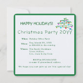 Gepersonaliseerde kerstboom feestuitnodiging kaart (Voorkant)