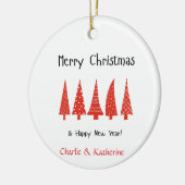 Gepersonaliseerde kerstboom Foto Ornament, op maat Keramisch Ornament (Links)