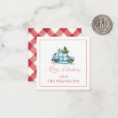 Gepersonaliseerde Kerstboom Gift Enclosure Kaart Notitiekaartje (Voorkant / Achterkant in situ)