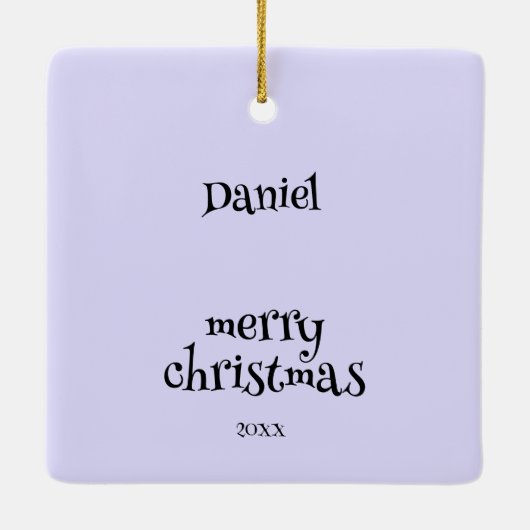 Gepersonaliseerde Kerstboom Gnome Ornament, Gnome Keramisch Ornament (Achterkant)