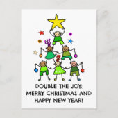 Gepersonaliseerde kerstboom Kinder Briefkaart (Voorkant)