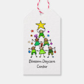 Gepersonaliseerde kerstboom Kinder Cadeaulabel (Voorkant)