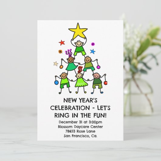 Gepersonaliseerde kerstboom Kinder Kaart (Staand voorkant)