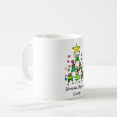 Gepersonaliseerde kerstboom Kinder Koffiemok (Voorkant links)