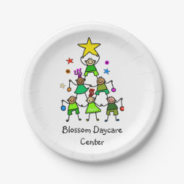 Gepersonaliseerde kerstboom Kinder Papieren Bordje