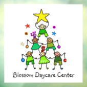 Gepersonaliseerde kerstboom Kinder Raamsticker (Vel 3)