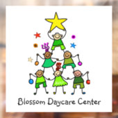 Gepersonaliseerde kerstboom Kinder Raamsticker (Vel 2)