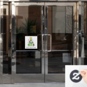 Gepersonaliseerde kerstboom Kinder Raamsticker (Kantoordeur)