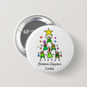 Gepersonaliseerde kerstboom Kinder Ronde Button 5,7 Cm (Voorkant /achterkant)