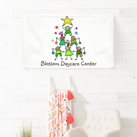 Gepersonaliseerde kerstboom Kinder Spandoek (Insitu)