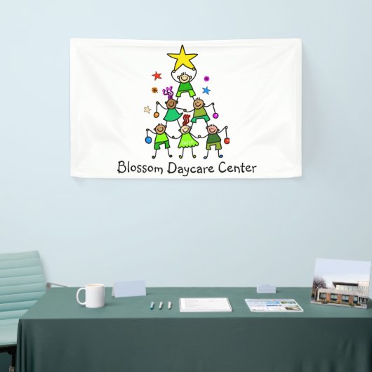 Gepersonaliseerde kerstboom Kinder Spandoek (Beurs)