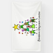 Gepersonaliseerde kerstboom Kinder Spandoek (Verticaal)