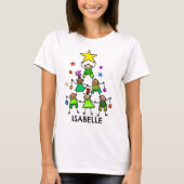 Gepersonaliseerde kerstboom Kinder T-shirt (Voorkant)