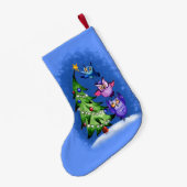 Gepersonaliseerde kerstboom kleine kerstsok (Achterkant (Hangend))