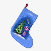 Gepersonaliseerde kerstboom kleine kerstsok (Voorkant (Hangend))