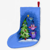 Gepersonaliseerde kerstboom kleine kerstsok (Achterkant)