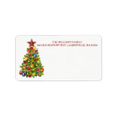 Gepersonaliseerde kerstboom Mailing Labels (Voorkant)