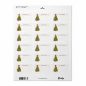 Gepersonaliseerde kerstboom Mailing Labels (Full Sheet)