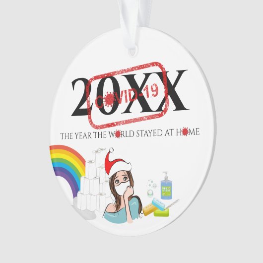 Gepersonaliseerde kerstboom ornament (voorkant)