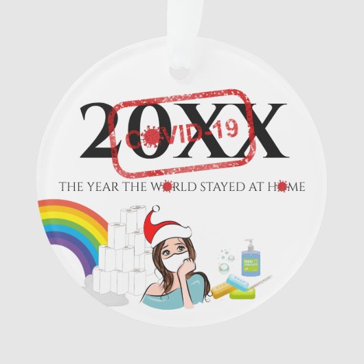 Gepersonaliseerde kerstboom ornament (voorkant)