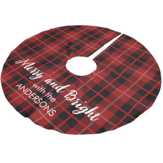Gepersonaliseerde Kerstboom rode rok (Gekanteld)