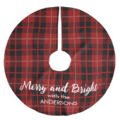 Gepersonaliseerde Kerstboom rode rok Kerstboom Rok (Voorkant)