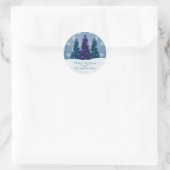 Gepersonaliseerde Kerstboom Stickers Paarse Blauw (Tas)