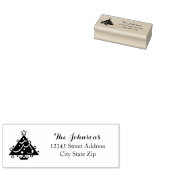 Gepersonaliseerde kerstboom Vakantie hout kunst st Rubberstempel (Gestempeld)